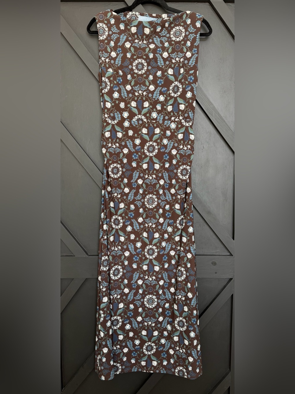 Hill House The Sloane Dress in Chocolate Swedish Floral, Size Small - Picture 5 of 12